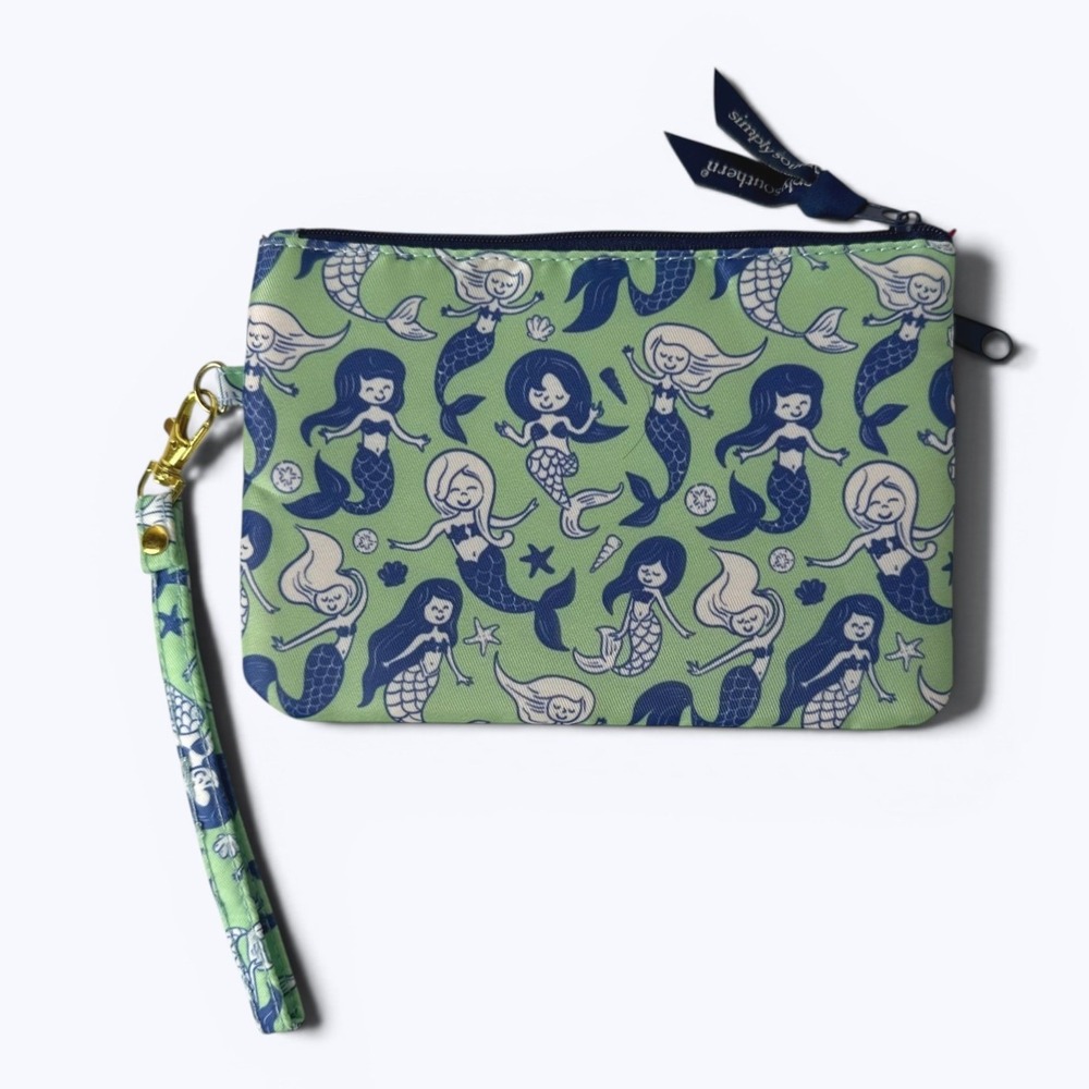 Simply Southern Mermaid Phone Wristlet Clear Window Wallet Beach Vacation School